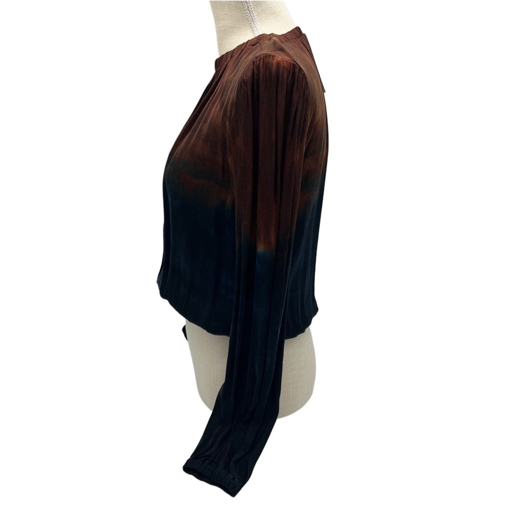 Evereve Cloth & Stone Ombre Banded Blouse Autumnsky Size XS - Picture 2 of 6